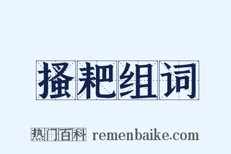 搔耙组词是什么意思的图片